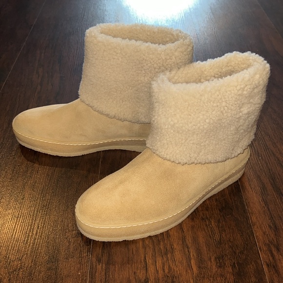 M. GEMI Italian calf suede shearling boot - Size 39 New - Picture 4 of 11